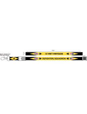 Image for RAF Coningsby XI Fighter Sq Black/Yellow Lanyard