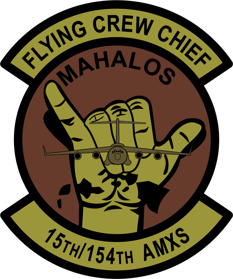 15th / 154th AMXS Mahalos OCP PVC Patch