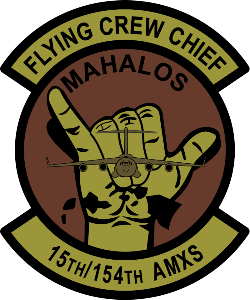 15th / 154th AMXS Mahalos OCP PVC Patch