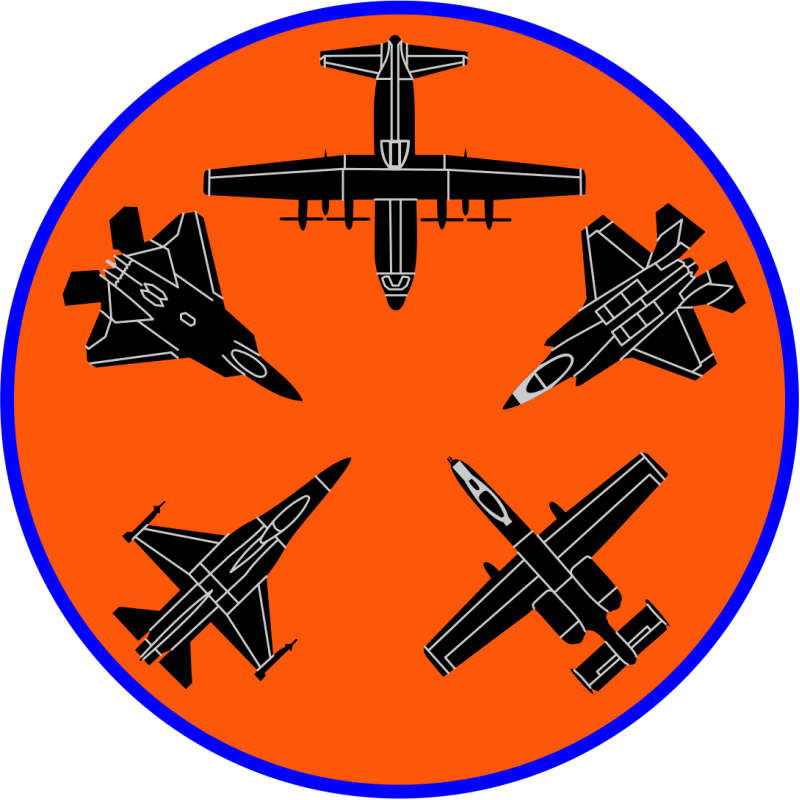 514 FLTS Aircarft Orange Background Patch