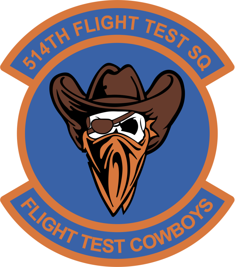 514 FLTS Flight Test Cowboys - NO Aircraft Patch