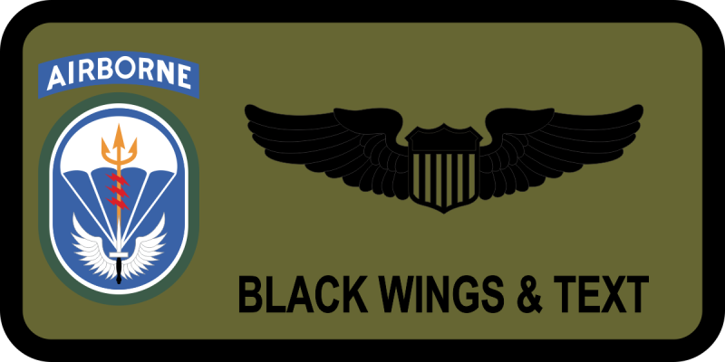 HQ SOCSOUTH OD Green Name Tag 