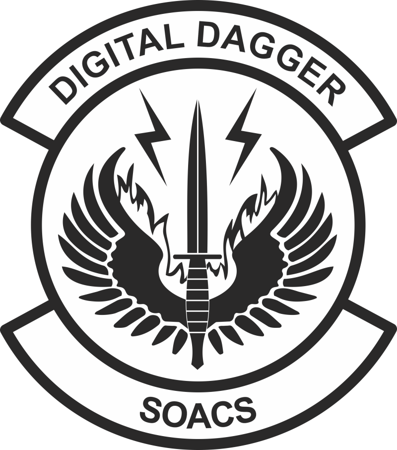 AFSOC SOACS 20" Black & White Sticker