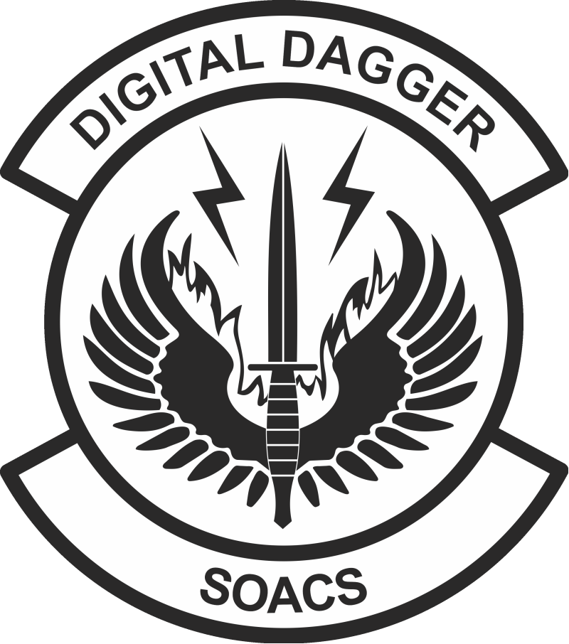 AFSOC SOACS 20" Black & White Sticker
