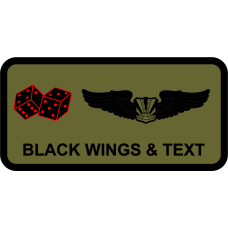 Image for 65 SOS OD Green Dice Name Tag