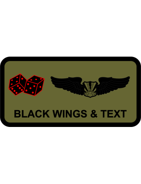 Image for 65 SOS OD Green Dice Name Tag