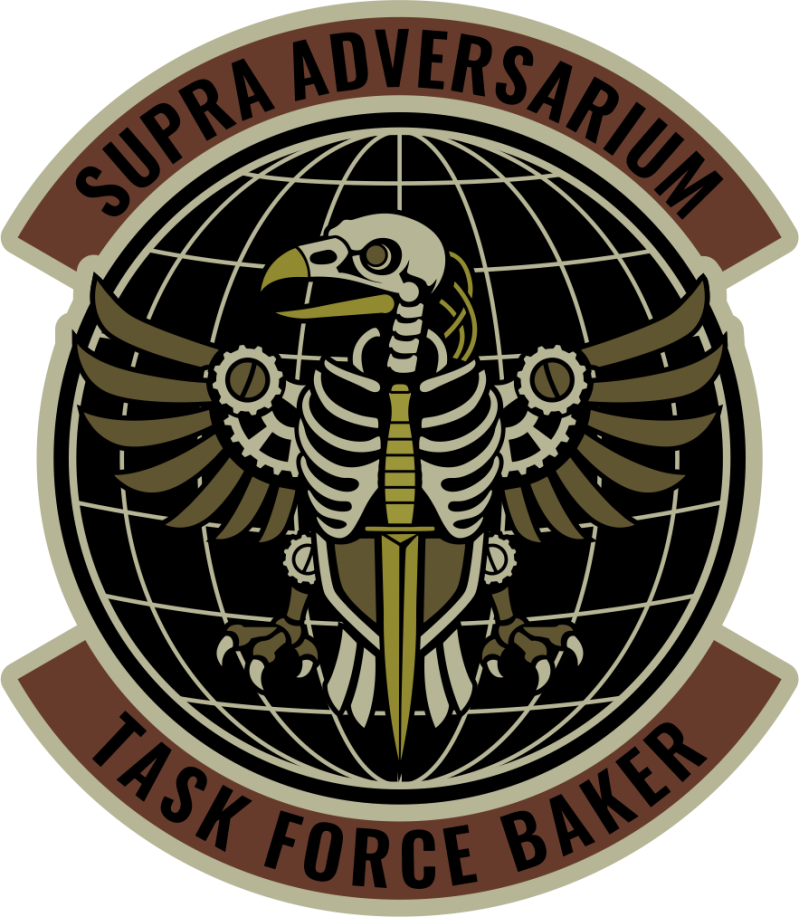 Task Force Baker Skeletal Bird Patch  