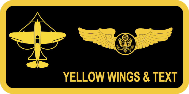 434 FTS P-47 Over Spade Black Name Tag