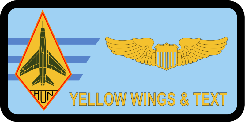 434 FTS F-100 Sabre Black Border Name Tag