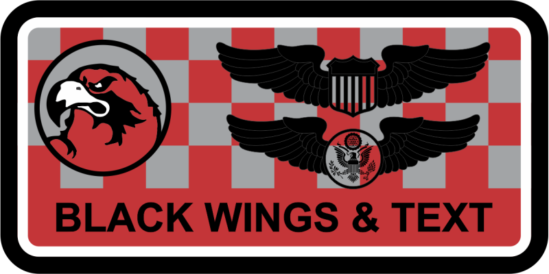 47 FTW Falcons Red/Gray Checks Name Tag