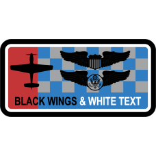 Image for 47 FTW Class SUPT 26-05 Blue/Gray Checks Name Tag