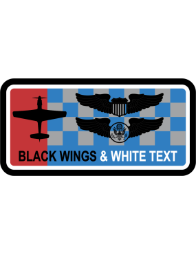 Image for 47 FTW Class SUPT 26-05 Blue/Gray Checks Name Tag