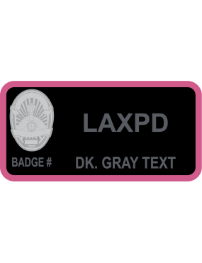 Image for LAXPD Pink Border Name Tag