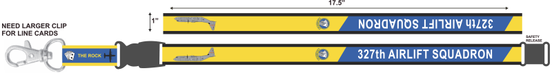 327 AS Blue/Yellow C-130 Lanyard