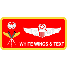 Image for 385 AEG Wings/Bombs/Bolts Red Name Tag