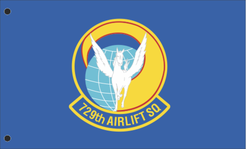 729 AS Single-Sided Flag 3' x 5', March ARB