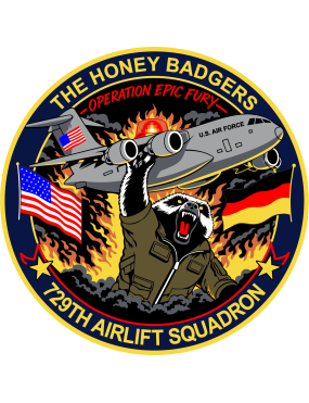 Image for 729 AS Operation Epic Fury The Honey Badgers Patch