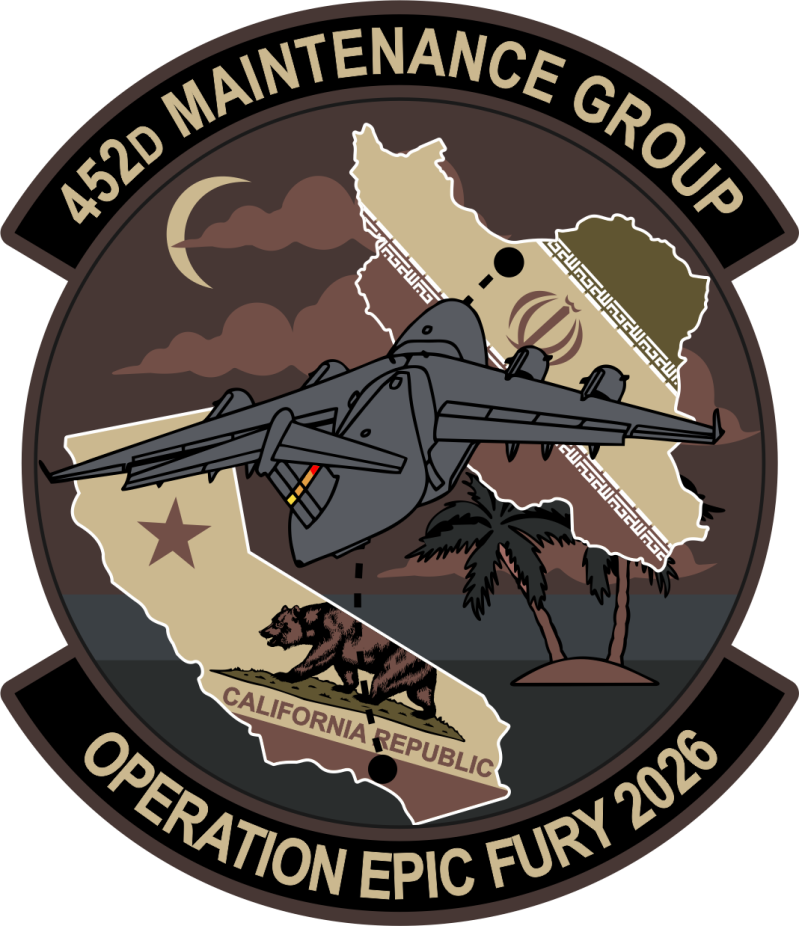 452 MXG Operation Epic Fury 2026 Patch PVC