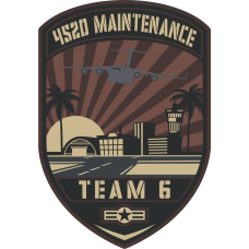 Image for 452 AMXS Team 6 Desert PVC Patch