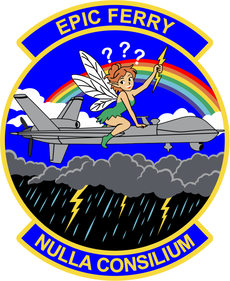 196 ATKS Epic Ferry with Rainbow MQ-9 Patch