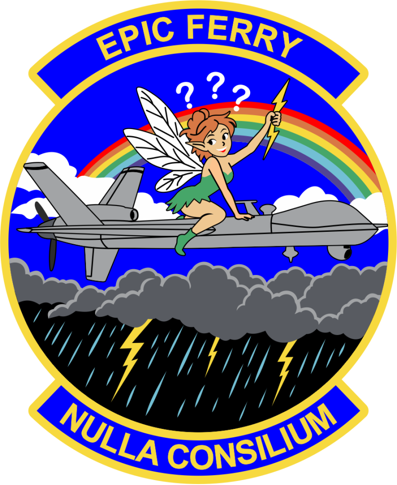 196 ATKS Epic Ferry with Rainbow MQ-9 Patch