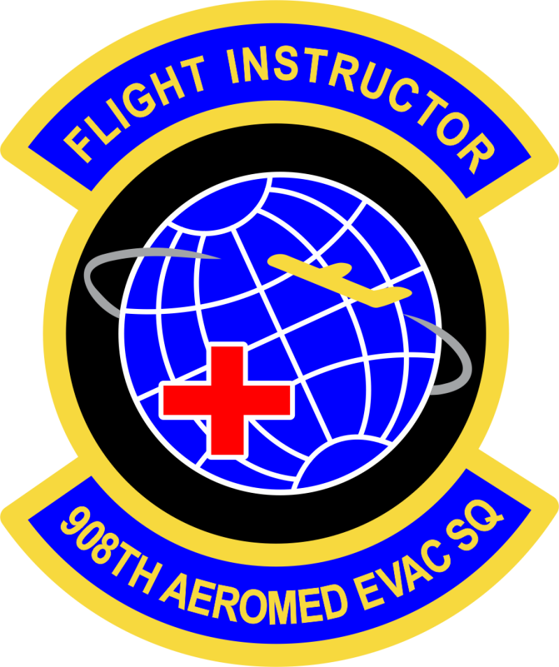 908 AES Flight Instructor Full Color Patch