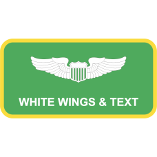 Image for Green B/G Yellow Border Name Tag