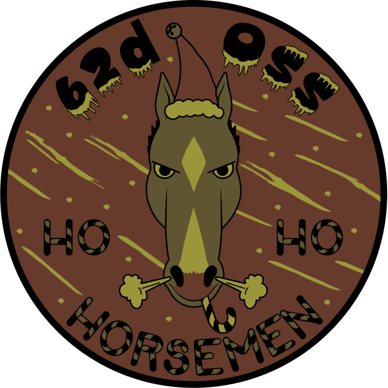 62 OSS Ho Ho Horsemen Xmas Patch OCP