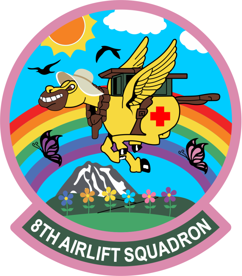 8 AS Rainbow Donkey Patch PVC