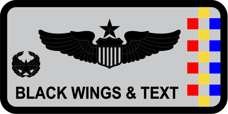 62 OSS Red-Yellow-Blue Checks Name Tag