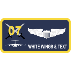 Image for 7 AS Crossed Swords with White C-17 Navy Name Tag