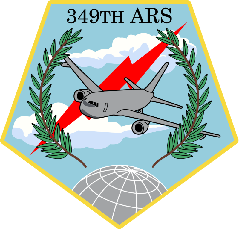 349 ARS KC-46 Over Red Lightning Bolt Patch