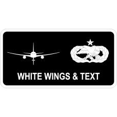 Image for 22 AMXS Black/White KC-46 Senior MX Device Name Tag