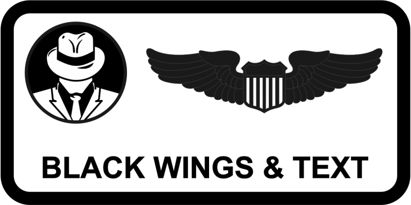 621 AMOS Man with Hat Logo Name Tag