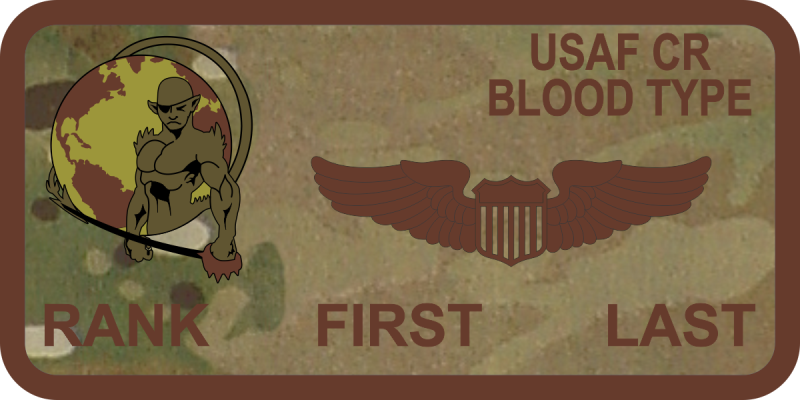 621 CRW Globe with Dude OCP Name Tag 