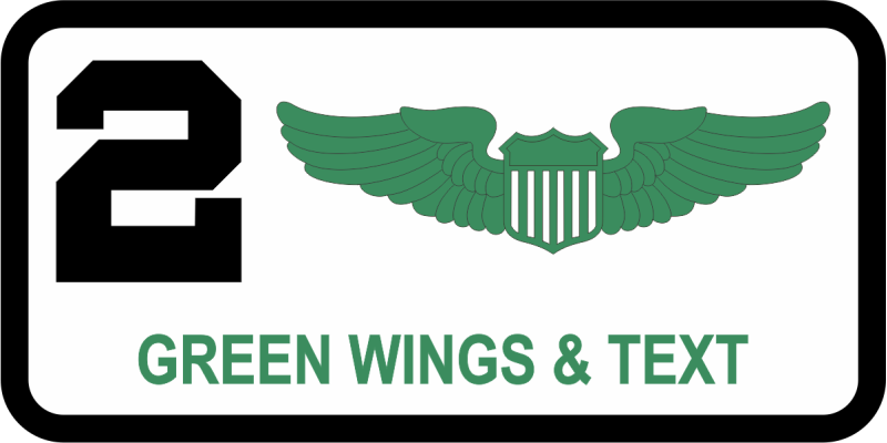 2 ARS Green/White Name Tag