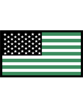 Image for 2 ARS Green/White/Black American Flag Patch