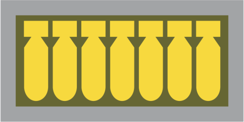 305 BG Yellow Bombs Old Bill Pocket Tab