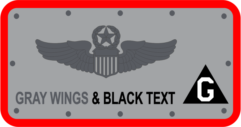 305 BG Gray Flak Eater Name Tag