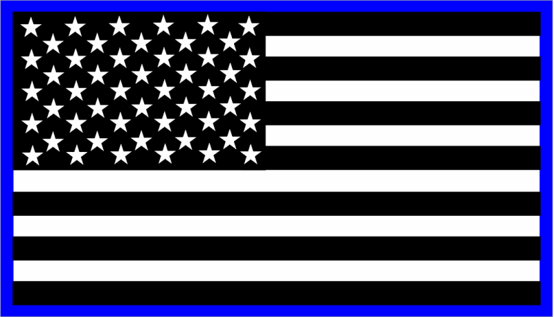 32 ARS Black/White/Blue American Flag