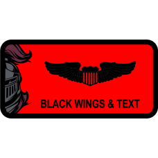 Image for 170 ARS Partial Knight Head Red and Black Name Tag