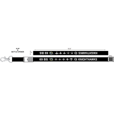Image for 69 BS Black and White Knighthawks Lanyard