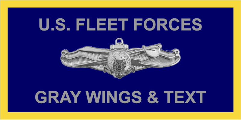 US Fleet Forces Command Navy, Yellow Border Name Tag