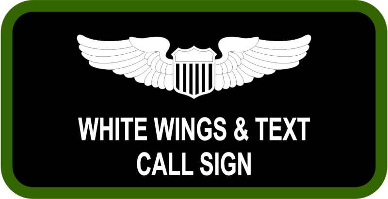 422 TES Black/Green Name Tag