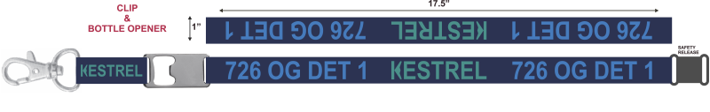 726 OD DET 1 Blue Lanyard