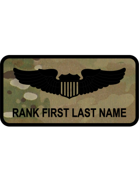 Image for OCP Black Border, Wings & Text Name Tag