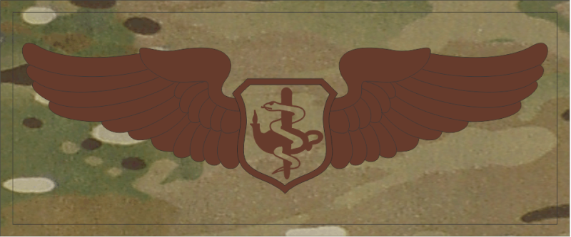 Flight Nurse Wings -  Basic   Occupational Device 1.35" x 3.25"