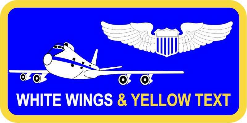 1 ACCS E-4B Blue Name Tag 