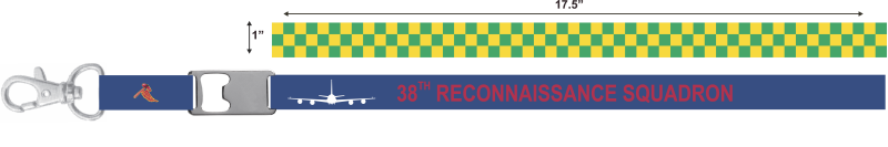 38 RS Green/Yellow Checks Lanyard