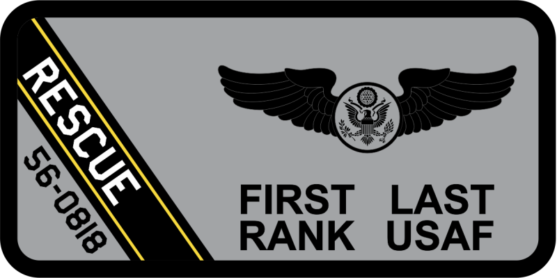 301 RQS Rescue 56-0818 Enlisted Name Tag